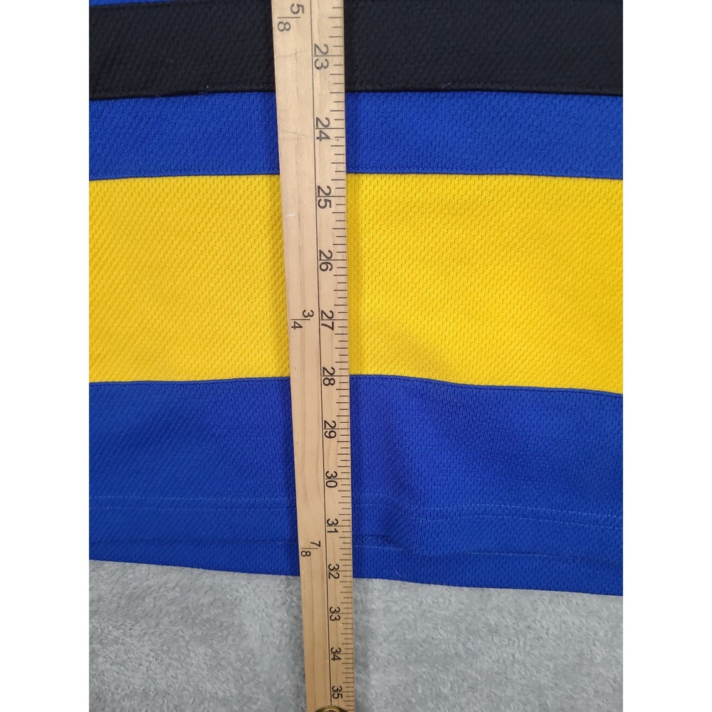 Walt Disney World Donalds Destroyers Hockey Jersey Mens Medium Blue Yellow VTG - Picture 6 of 10